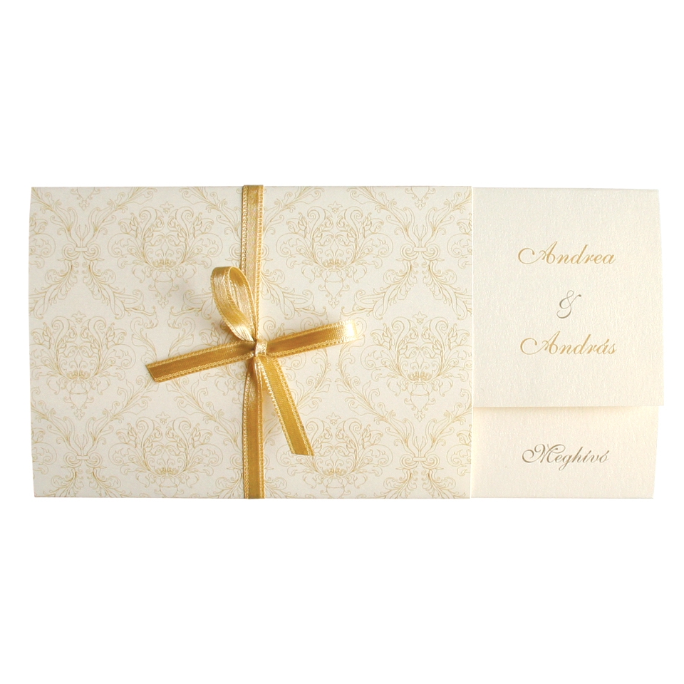 Versailles Light Gold Pocketfold LA43 esküvői meghívó